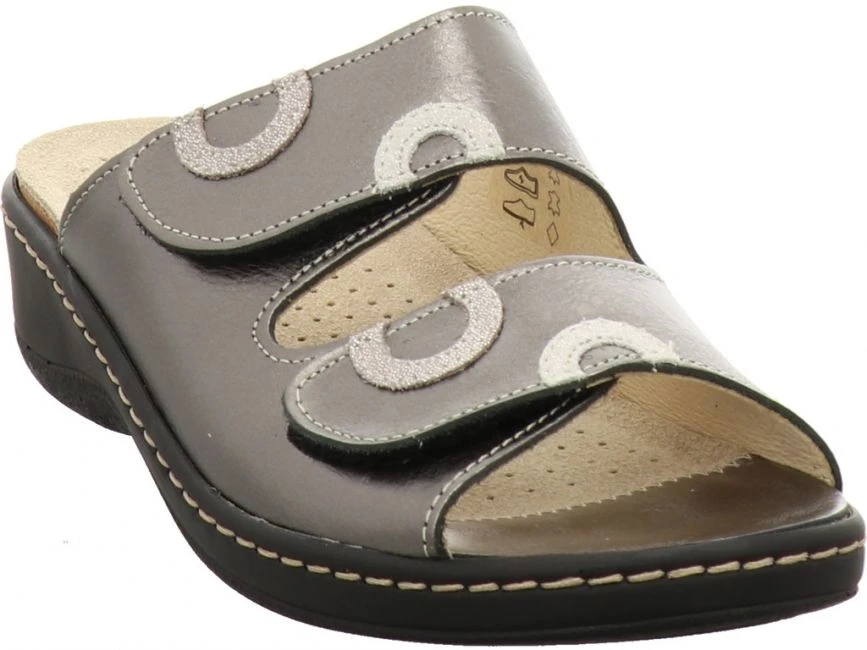 Hickersberger 5119 Pantolette Platin Metal 3 Hickersberger 5119 Pantolette Platin Metal – Bild 3