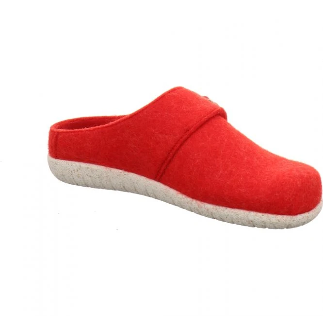 Hickersberger 3811 Filz Pantolette Rot 2 Hickersberger 3811 Filz Pantolette Rot – Bild 2