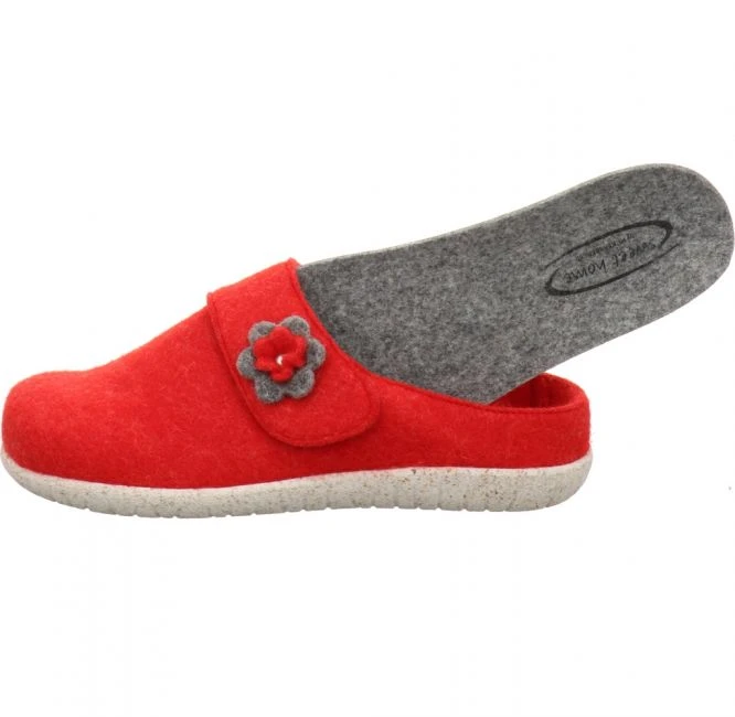 Hickersberger 3811 Filz Pantolette Rot 6 Hickersberger 3811 Filz Pantolette Rot – Bild 6
