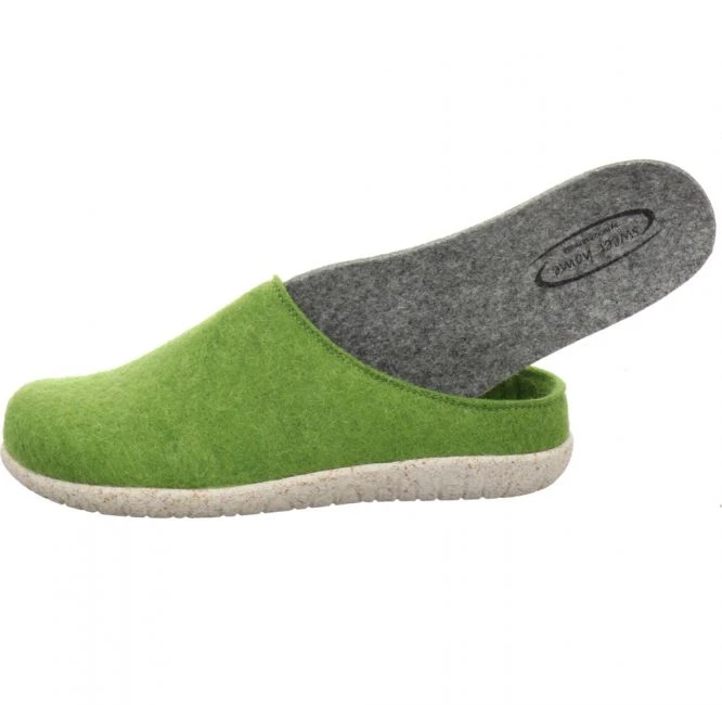 Hickersberger 3810 Filz Pantolette Grün 6 Hickersberger 3810 Filz Pantolette Grün – Bild 6