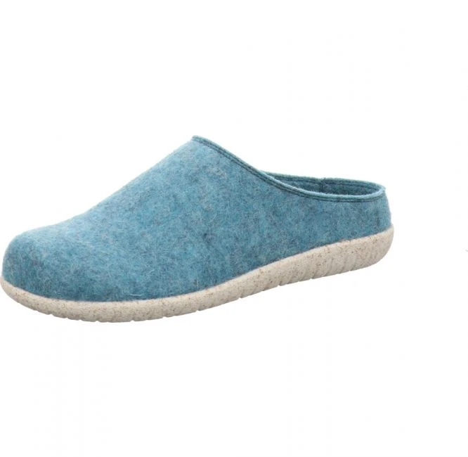 Hickersberger 3810 Filz Pantolette Türkis 1 Hickersberger 3810 Filz Pantolette Türkis