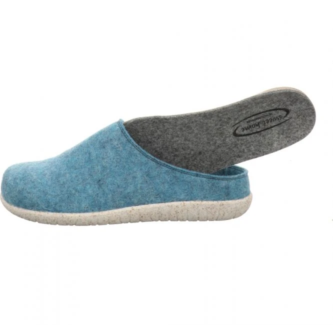 Hickersberger 3810 Filz Pantolette Türkis 6 Hickersberger 3810 Filz Pantolette Türkis – Bild 6