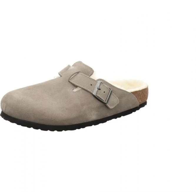Birkenstock Boston Clog Shearling VL Stone 1 Birkenstock Boston Clog Shearling VL Stone